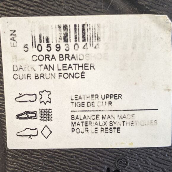 Clarks Cora Braid Shoe, dark tan leather, black sole, clean & great condition 8 - Picture 8 of 8